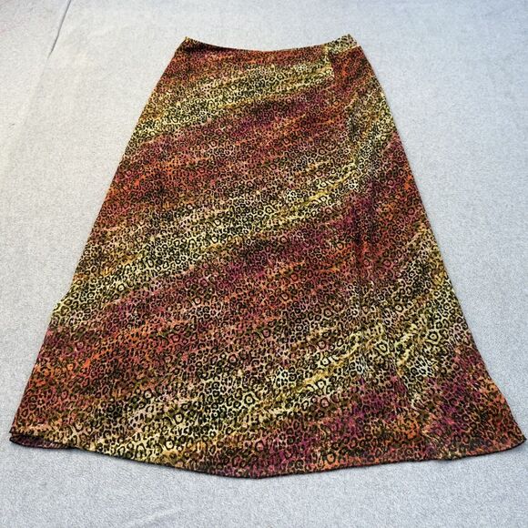 Cato Skirt Women's 12 Animal Print Colorful Y2K Long A Line Hippie Lined - Picture 1 of 11
